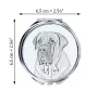 Boerboel - miroir de poche avec chien, miroir personnalisé pour sac à main, miroir compact avec impression de la marque Art-Dog