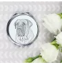 Boerboel, South African Mastiff - Pocket mirror with a dog, personalized mirror for a purse, compact mirror with Art-Dog brand print.