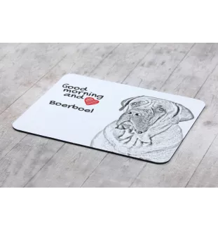 Boerboel - Mauspad mit Druck, personalisiertes Mauspad mit Hund, einzigartiges Gadget für Büroangestellte von Art-Dog.