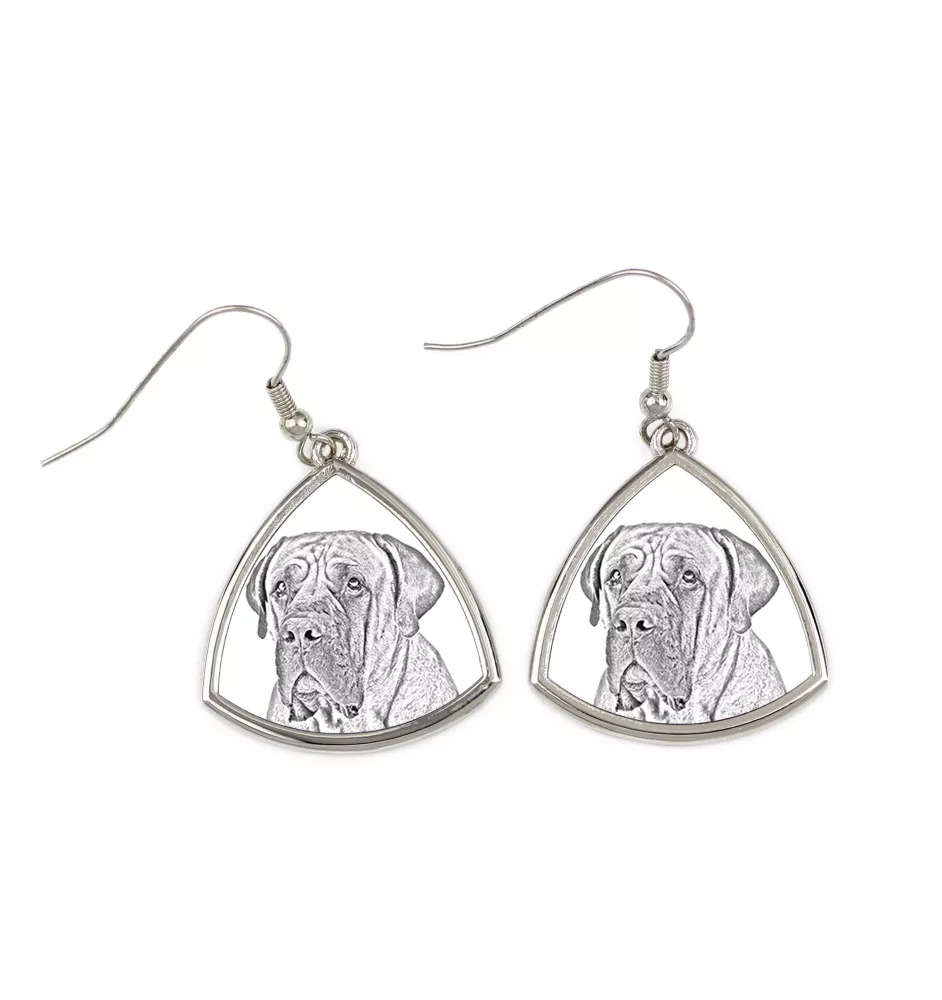 Boerboel, South African Mastiff - dog earrings, hanging earrings with a picture, personalized jewelry with Art-Dog brand print