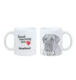 Boerboel kubek z psem good morning Art-Dog