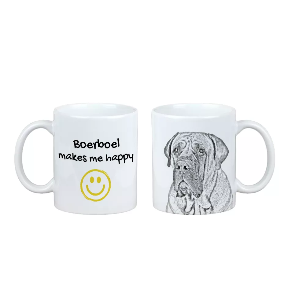 Boerboel - Tasse mit Hund, fröhliche Tasse für Hundeliebhaber, personalisiertes Geschenk der Marke Art-Dog