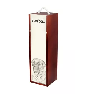 Boerboel - Weinbox mit Hund, Alkoholbox mit Grafik, personalisierte Geschenkbox der Marke Art-Dog