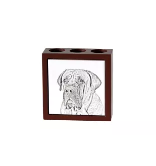 Boerboel - Stifthalter mit Hund, Schreibtischorganizer mit Aufdruck, personalisierte Schreibtischdekoration der Marke Art-Dog