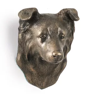 Border Collie - Dog statue, hanging bust, unique decoration for dog lover by Art-Dog brand
