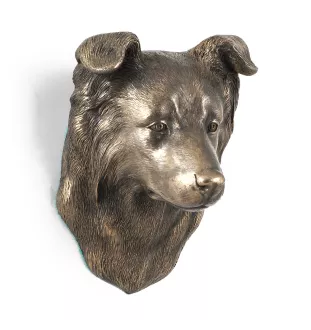 Border Collie - Dog statue, hanging bust, unique decoration for dog lover by Art-Dog brand