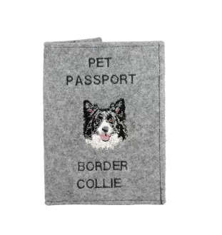 Border Collie - Hundepassetui, Dokumententasche, Geschenk für den Reisenden von der Marke Art-Dog