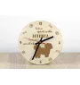 Bolonka, Russian Tsvetnaya Bolonka - clock with dog, wooden clock with engraving, personalised clock by Art-Dog
