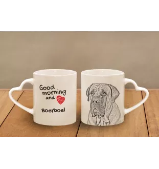 Boerboel - tasse avec chien, une tasse adorable avec une anse en forme de cœur, un cadeau universel de la marque Art-Dog