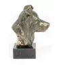 Border Collie - Statue de chien, buste sur socle en pierre, sculpture, trophée pour exposition canine par la marque Art-Dog