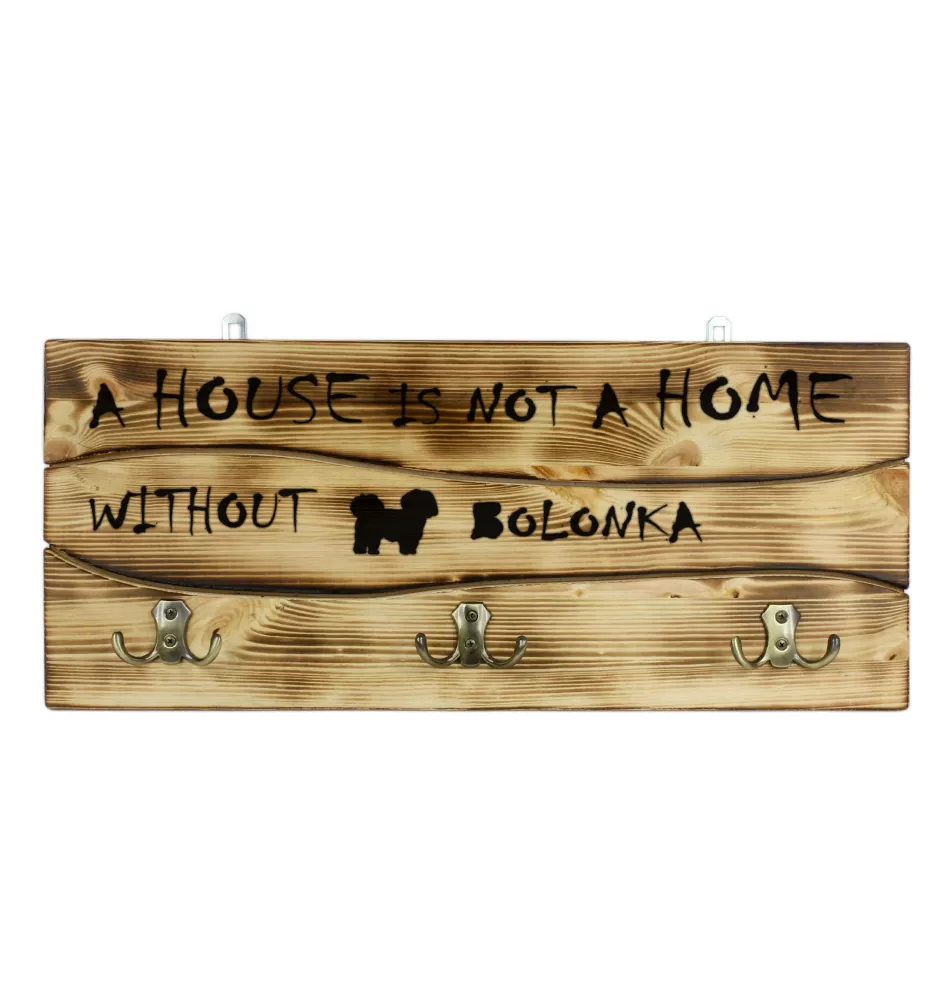 Bolonka, Russian Tsvetnaya Bolonka - clothes hanger with a dog, medal display, home decoration from the Art-Dog brand