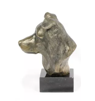 Border Collie - Hundestatue, Büste auf Steinsockel, Skulptur, Trophäe für Hundeausstellung der Marke Art-Dog