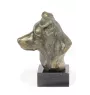 Border Collie - Statue de chien, buste sur socle en pierre, sculpture, trophée pour exposition canine par la marque Art-Dog