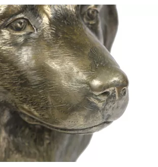 Border Collie - Hundestatue, Büste auf Steinsockel, Skulptur, Trophäe für Hundeausstellung der Marke Art-Dog