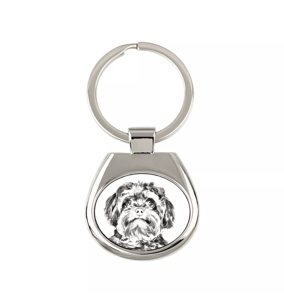 Bolonka - porte-clés avec chien, porte-clés imprimé, breloque personnalisée de la marque Art-Dog