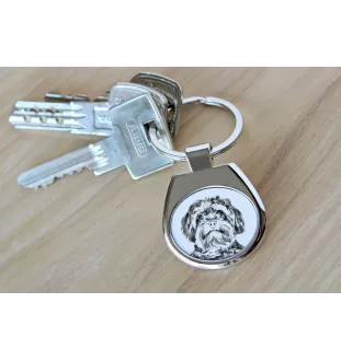 Bolonka, Russian Tsvetnaya Bolonka - keychain with a dog, keychain with a print, personalized pendant from the Art-Dog brand