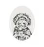 Bolonka - une plaque commémorative avec une photo de chien, une plaque funéraire avec une impression, une plaque ovale personnalisée de la marque Art-Dog