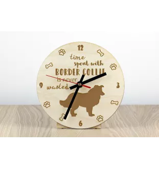 Border Collie - horloge avec chien, horloge en bois avec gravure, horloge personnalisée par Art-Dog