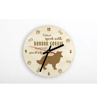 Border Collie - horloge avec chien, horloge en bois avec gravure, horloge personnalisée par Art-Dog