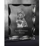 Bolonka, Russian Tsvetnaya Bolonka - crystal with a picture of a dog, glass statuette with a picture, unique frame with a picture from Art-Dog brand
