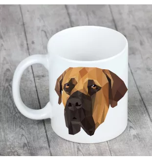 Boerboel, South African Mastiff - cup with a geometric dog image and the inscription Art-Dog