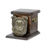 Border Collie - Eine Urne für die Asche eines Hundes mit einer Statuette, eine elegante Urne für einen Hund, eine außergewöhnliche Urne mit dem Porträt eines Hundes von der Marke Art-Dog.