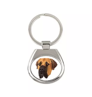 Boerboel - porte-clés géométrique avec photo et inscription Art-Dog
