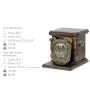 Border Collie - urn for dog ashes with a statuette, elegant urn for a dog, unique urn with a bust of a dog by Art-Dog brand