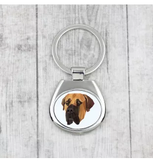 Boerboel - porte-clés géométrique avec photo et inscription Art-Dog