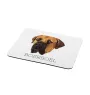 Boerboel - geometrisches Mauspad mit Bild und Aufschrift von Art-Dog