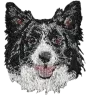 Border Collie - Hund geformtes Aufnäher, besticktes Patch, einzigartiges Dekor für den Rucksack der Marke Art-Dog