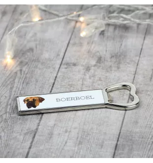 Boerboel - ouvre-bouteille avec une image et une inscription pour la bière Art-Dog