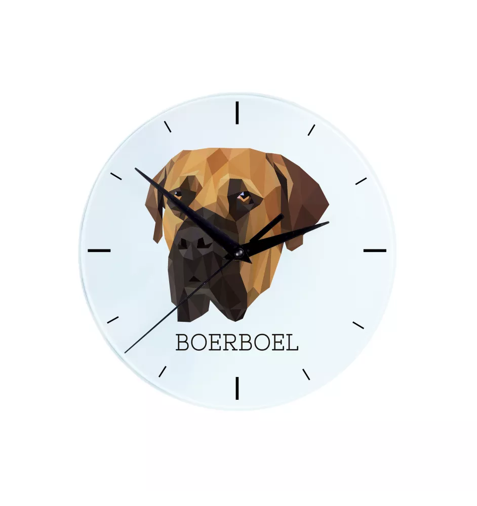 Boerboel zegar geometryczny Art-Dog