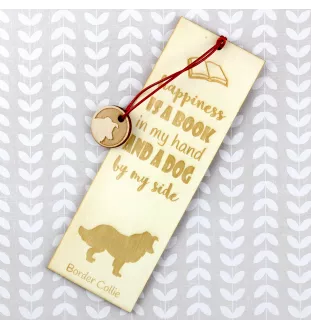 Border Collie - dog bookmark, personalized bookmark, dog gadget for Art-Dog brand readers