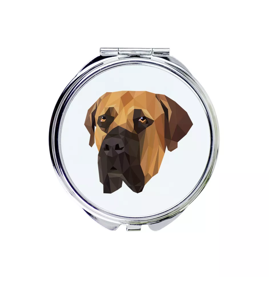 Boerboel, South African Mastiff - mirror with a geometric design and the brand name Art-Dog