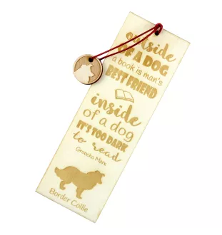 Border Collie - marque-page pour livre avec chien, marque-page personnalisé, cadeau pour les amateurs de livres de la marque Art-Dog