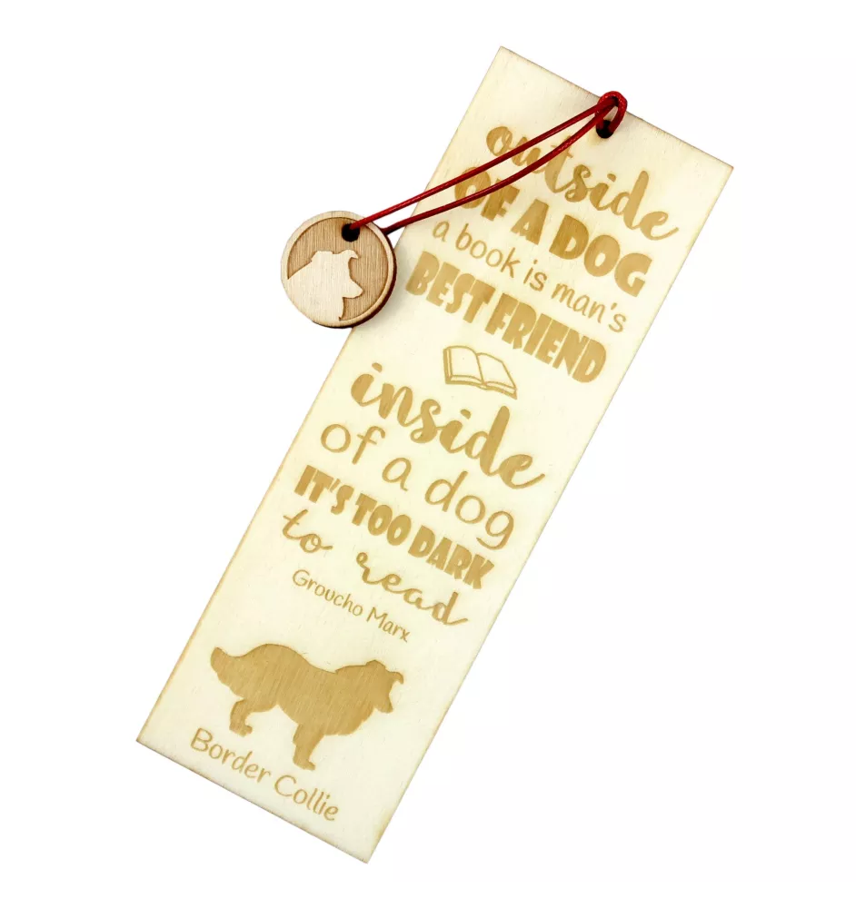 Border Collie - Lesezeichen mit Hund, personalisiertes Lesezeichen, Geschenk für Bücherwurm von der Marke Art-Dog