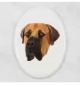 Boerboel - Fliese mit geometrischem Bild und Schriftzug der Marke Art-Dog