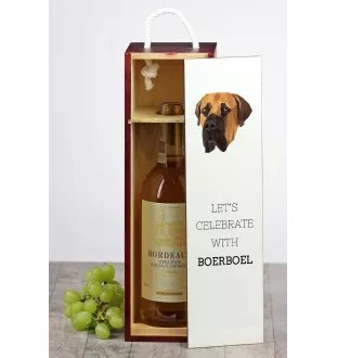 Boerboel, South African Mastiff - geometric box with a picture and inscription for wine by Art-Dog