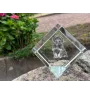 Bolonka - un cube de cristal avec une photo, une photo de cheval dans le cristal, un presse-papiers cubique de la marque Art-Dog
