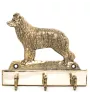 Border Collie - porte-clés avec chien, support en laiton pour accessoires pour chiens, élégante décoration pour le couloir de la marque Art-Dog