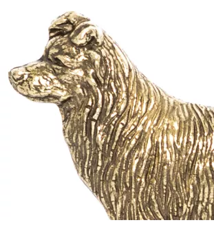 Border Collie - key holder with a dog, brass handle for dog accessories, an elegant decoration for the hallway from the Art-Dog brand.