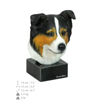 Border Collie - bemalte Figur, Statue, Skulptur, vom Künstler hergestellt, Marke Art-Dog