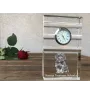 Bolonka - une horloge en verre avec une photo, une photo de chien dans un cristal, une horloge de bureau personnalisée de la marque Art-Dog