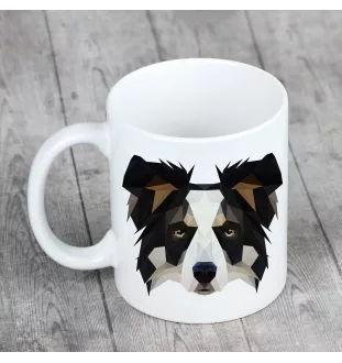 Border Collie kubek geometryczny Art-Dog
