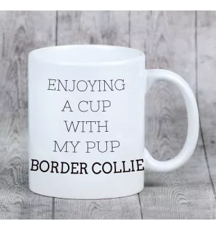 Border Collie - Becher mit einem Bild und dem Schriftzug geometrischer Hund Art-Dog