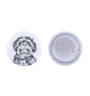 Bolonka, Russian Tsvetnaya Bolonka - pin with your dog, add your own photo, Art-Dog brand