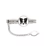 Border Collie - geometric tie clip with a picture and inscription from Art-Dog