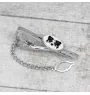 Border Collie - geometric tie clip with a picture and inscription from Art-Dog