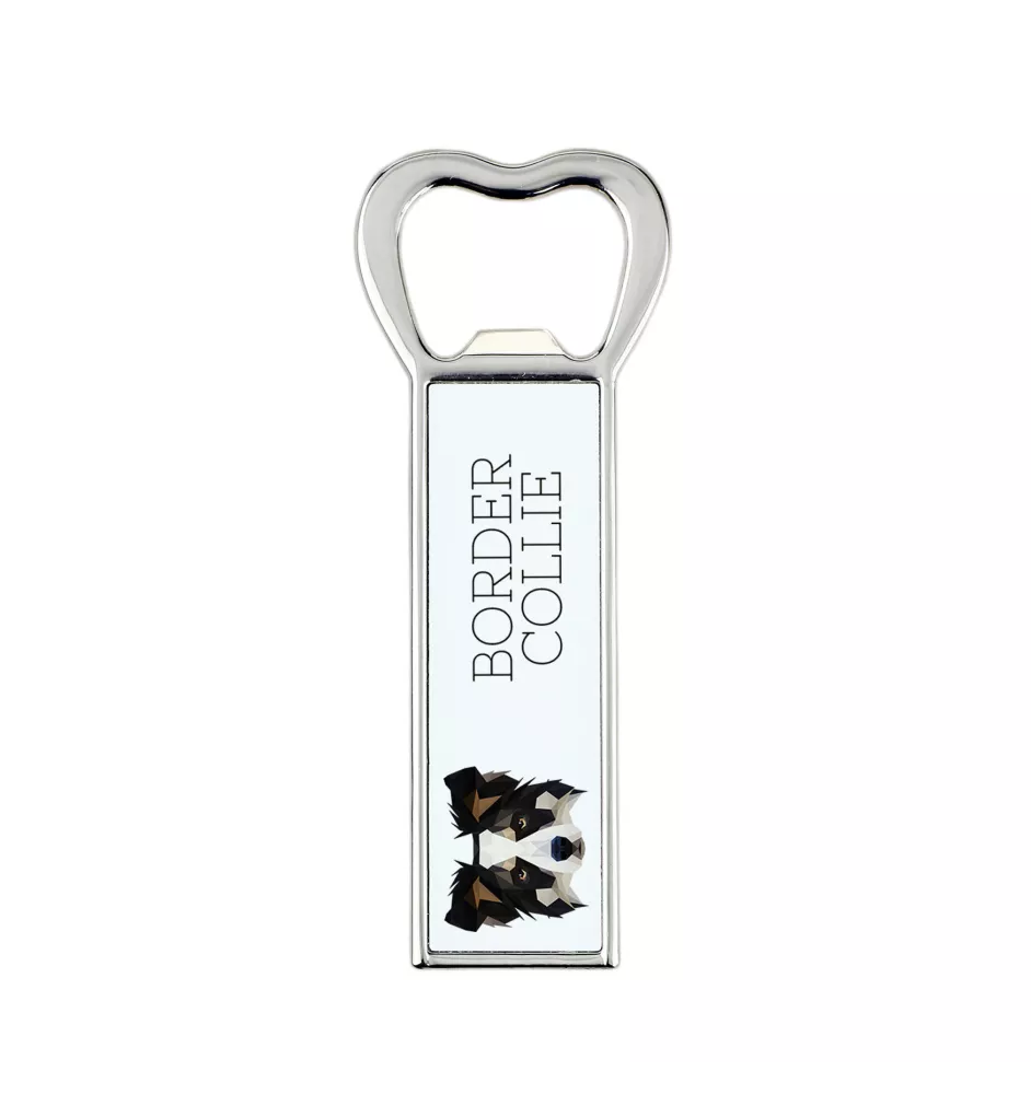 Border Collie - bottle opener with a picture and inscription for beer by Art-Dog